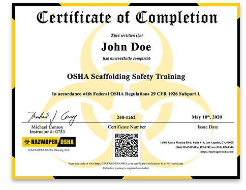 OSHA Scaffolding Safety Online Training | HAZWOPER OSHA