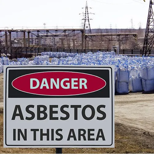 OSHA Asbestos Awareness Training Asbestos in the Area Danger Sign