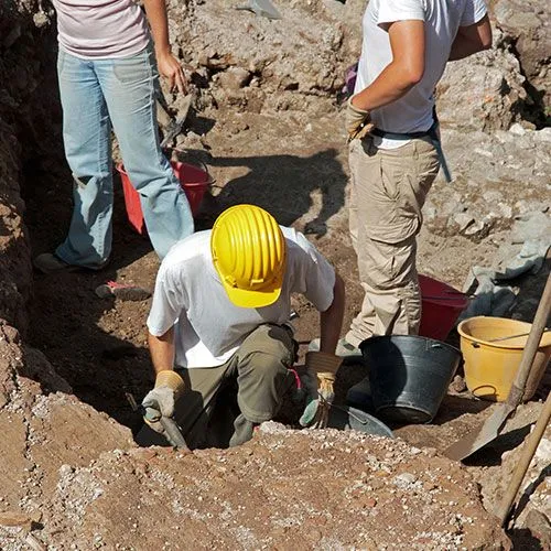 OSHA Competent Person for Excavation, Trenching, and Shoring Training man entering an excavation site
