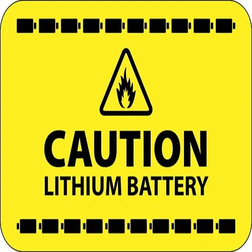 Caution Shipping Lithium Battery Caution sign for shipping lithium batteries