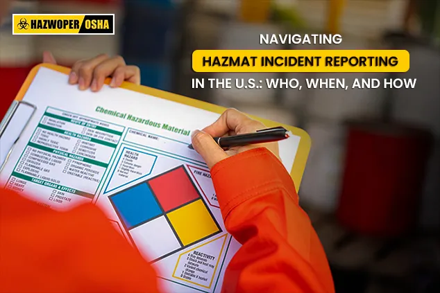 Person marking marking a hazmat incident checklist