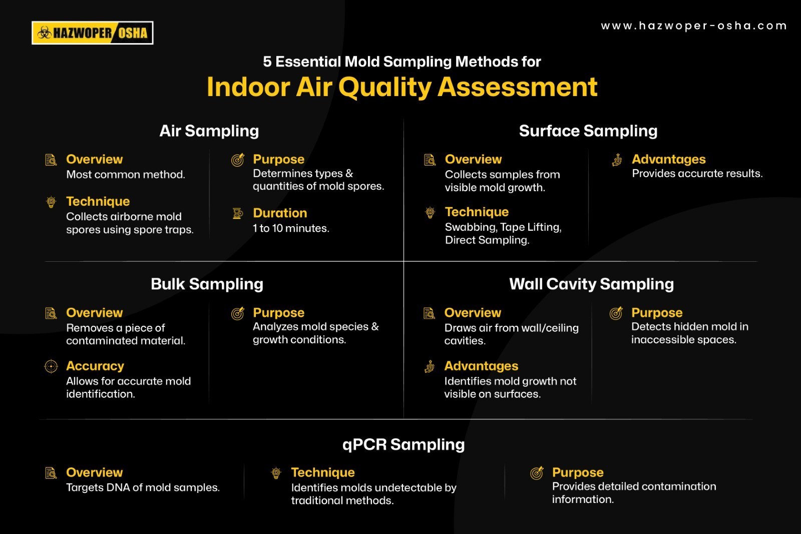 5 Mold Sampling Methods for Indoor Air Quality Assessment.