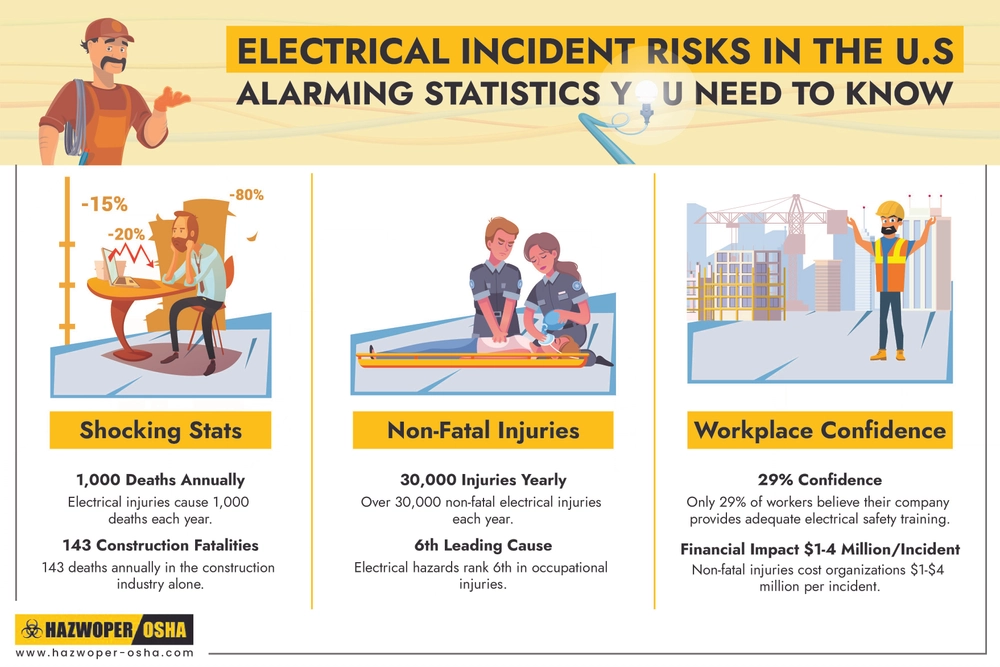 Alarming Statistics about the Electrical Hazards Risks in the USA.