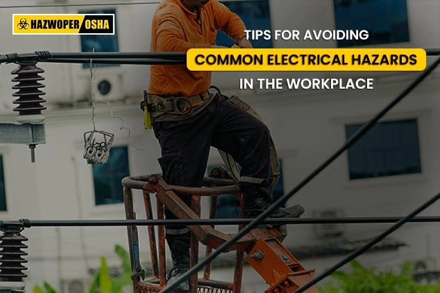 An electrician working on high-voltage cable.