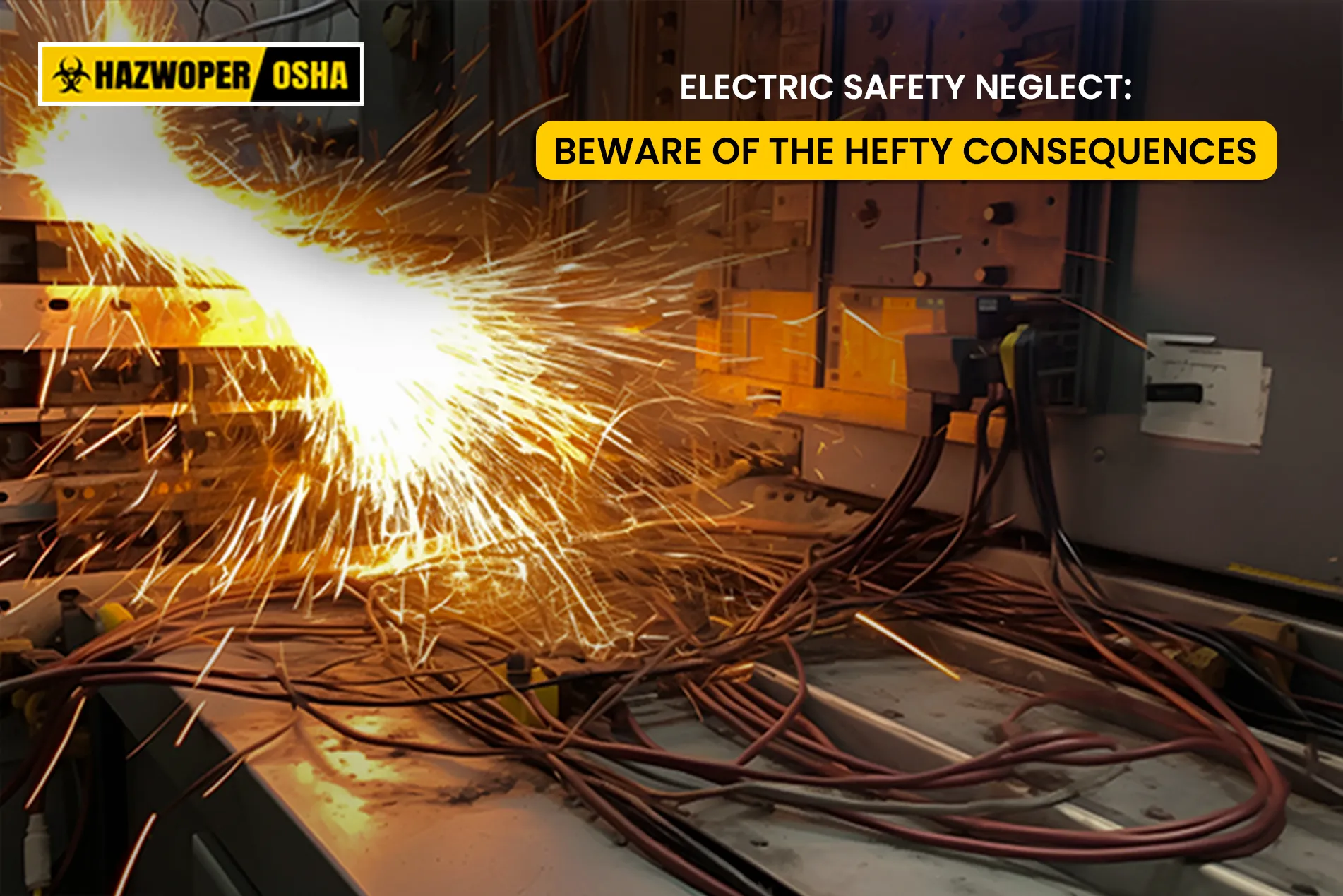 Electrical equipment on fire