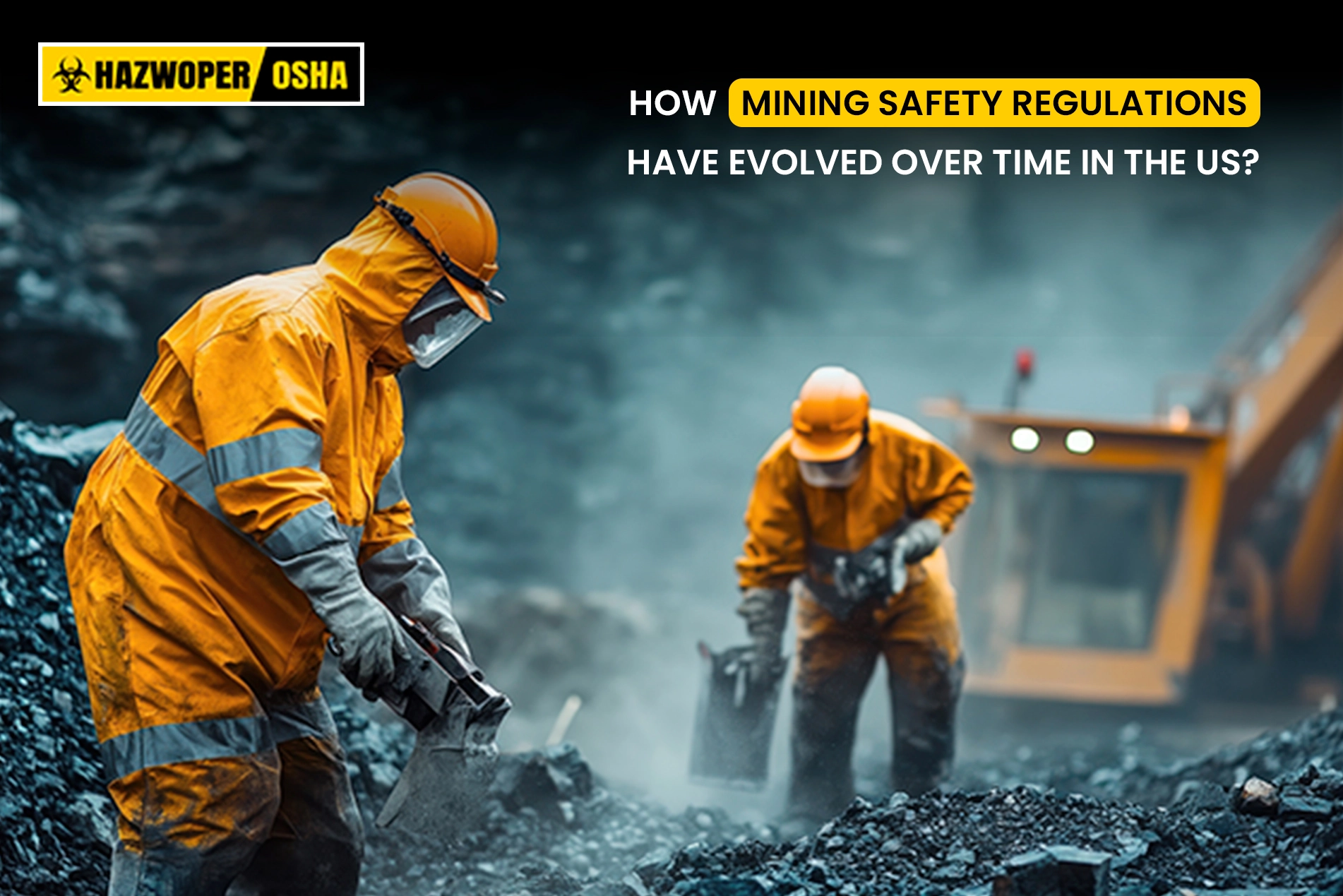 Miner taking a wheelbarrow and passing through a mining site.