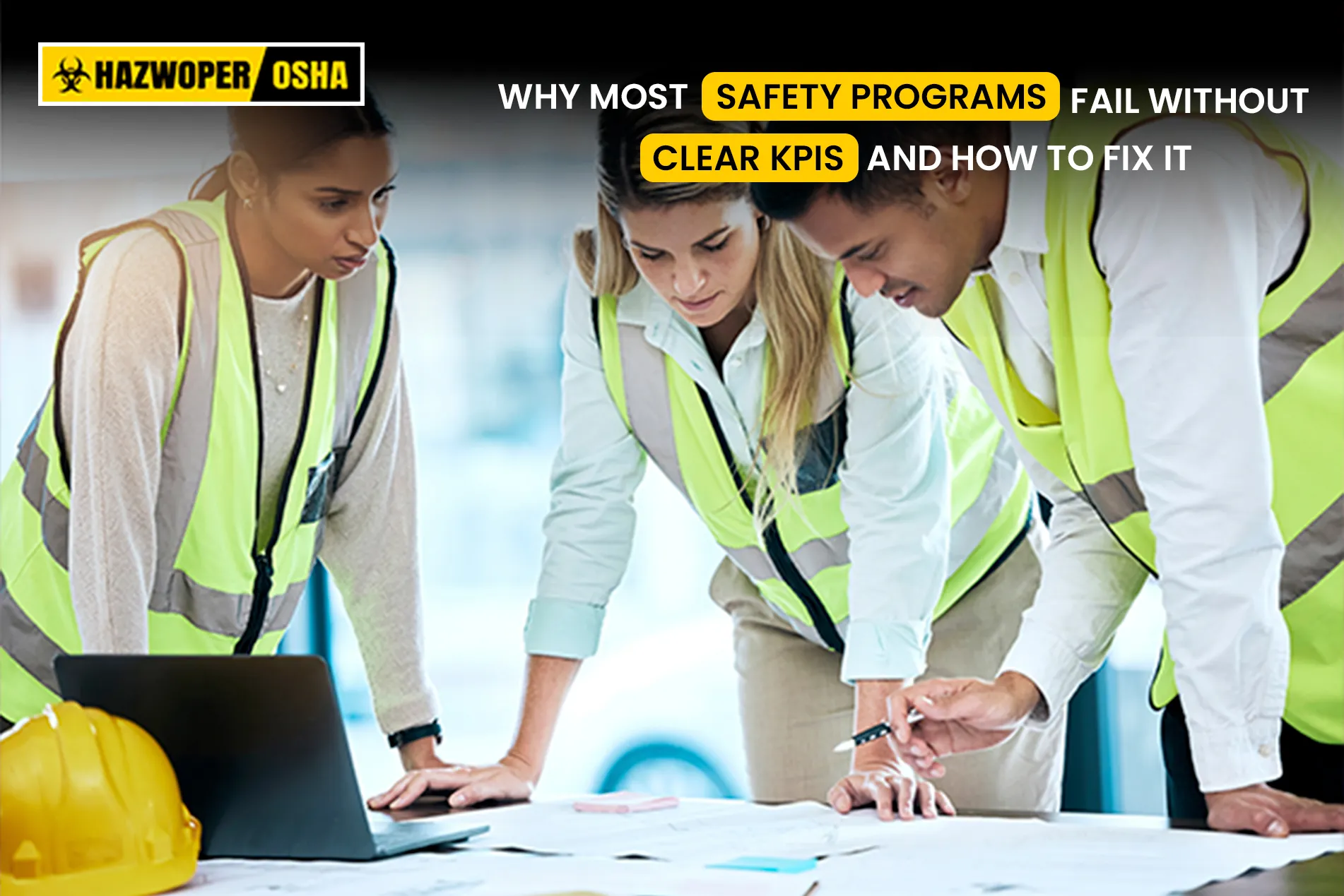 A group of safety managers discussing the safety program of their company.