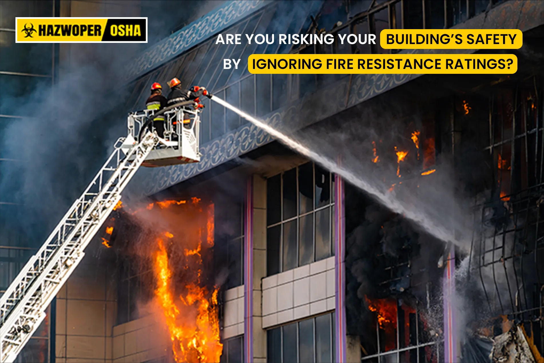 Fire fighters trying to put-out fire in a building.