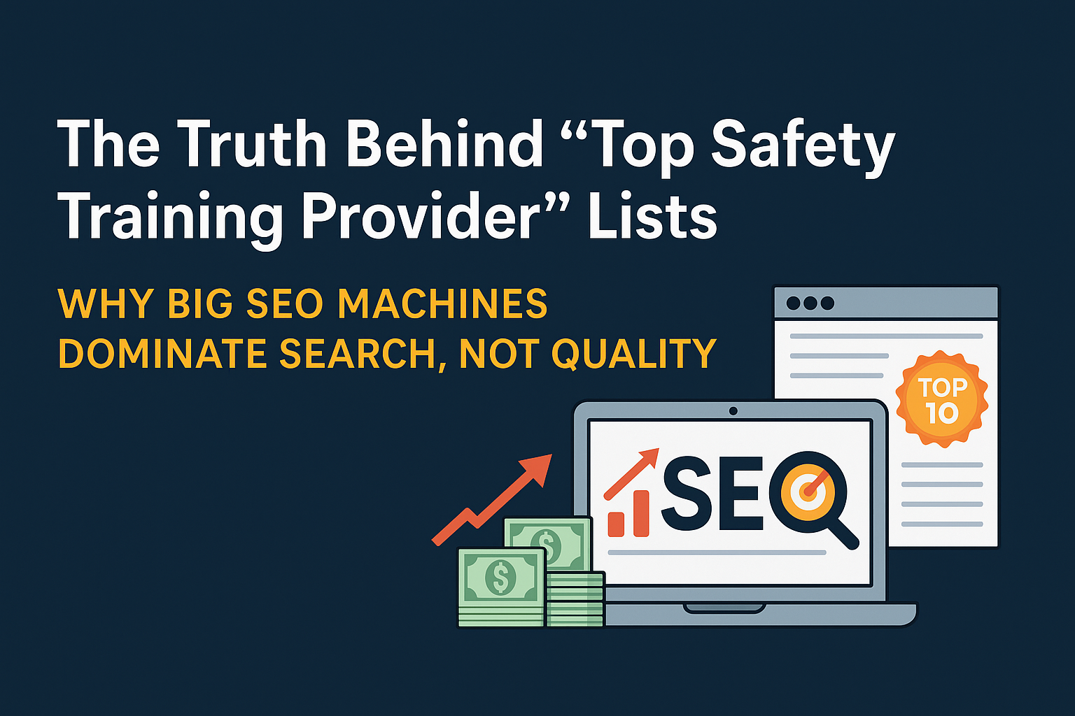 The Truth Behind “Top OSHA Training Provider” Lists — Why Big SEO Machines Dominate Search, Not Quality
