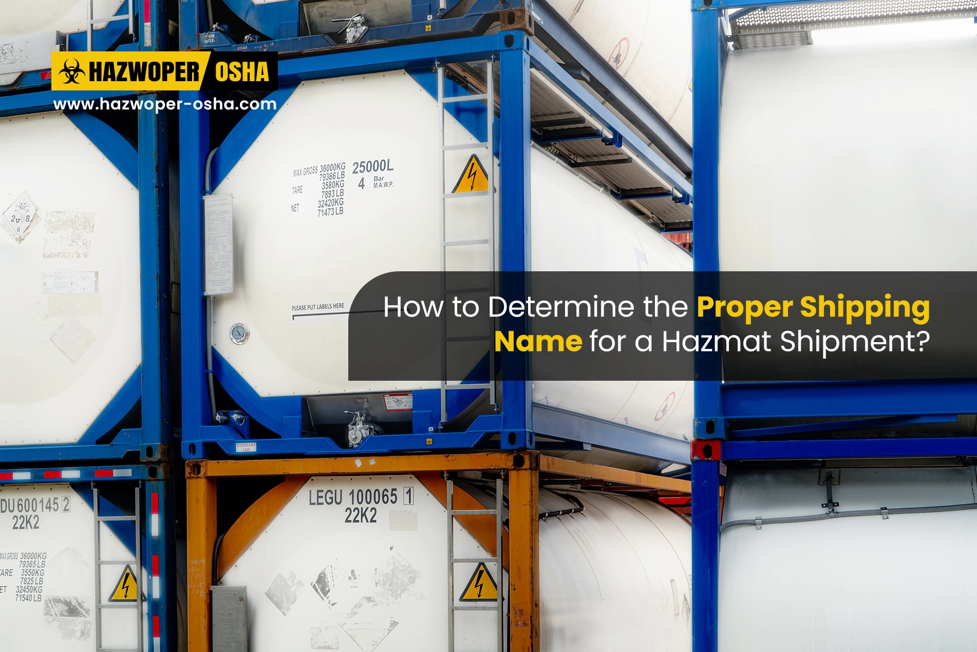 A group of Hazmat Containers ready for being shipped.